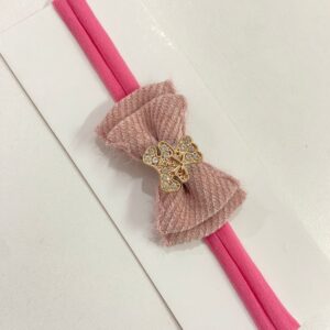 Faixa com Laço Rosa - Com Meia de seda