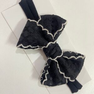 Faixa com Laço Preto - Com Meia de seda.