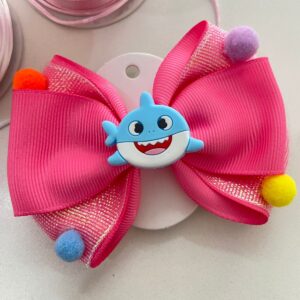 Laço Rosa Baby Shark