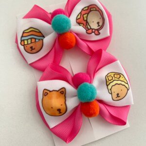 Par de Laço Rosa Bobbie Goods | No Bico-de-pato