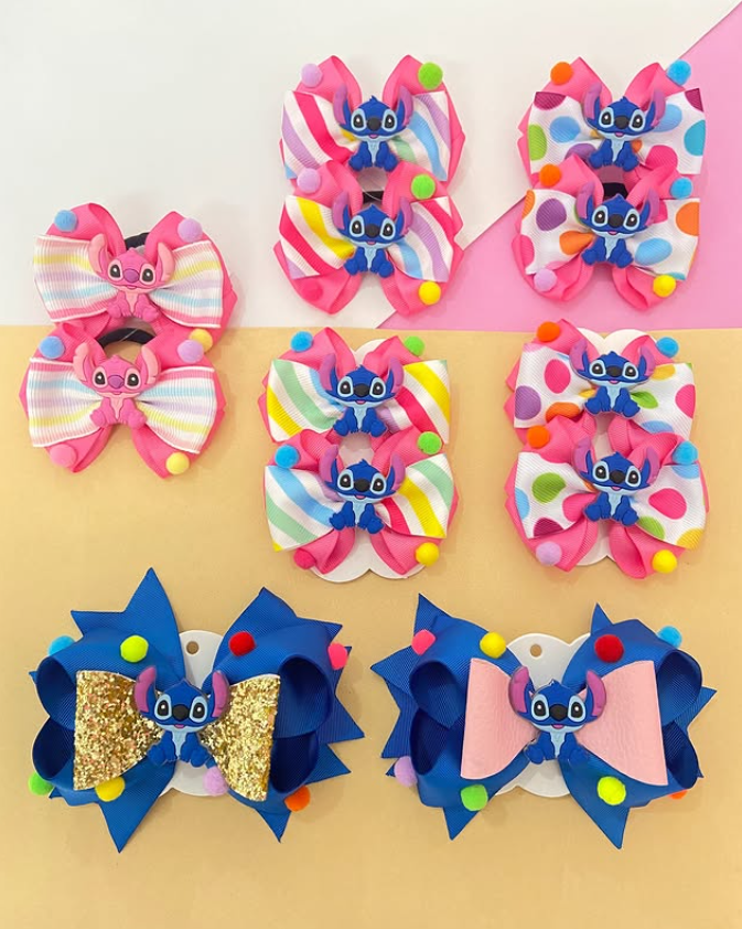 Laços do Stitch grandes e pequenos