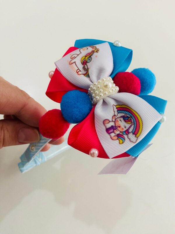 Tiara Azul Rosa Unicórnio