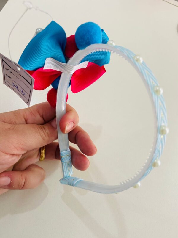 Tiara Azul Rosa Unicórnio