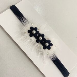 Faixa RN Preto Bebê Florzinhas