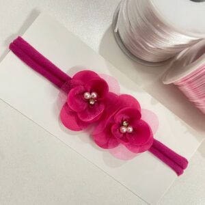 Faixa com Flor Rosa