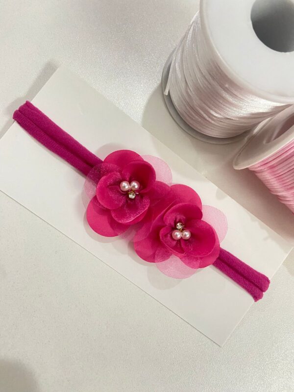 Faixa com Flor Rosa