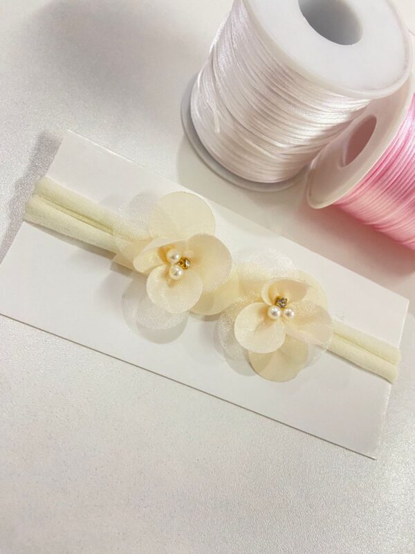 Faixa com Flor Off-White