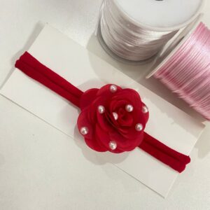 Faixa com Flor Vermelho