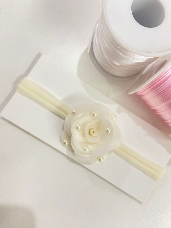 Faixa com Flor Off-White