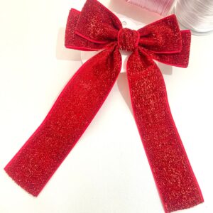 Laço vermelho e brilho com Pontas