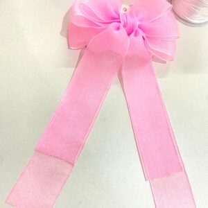 Laço Rosa com Pontas