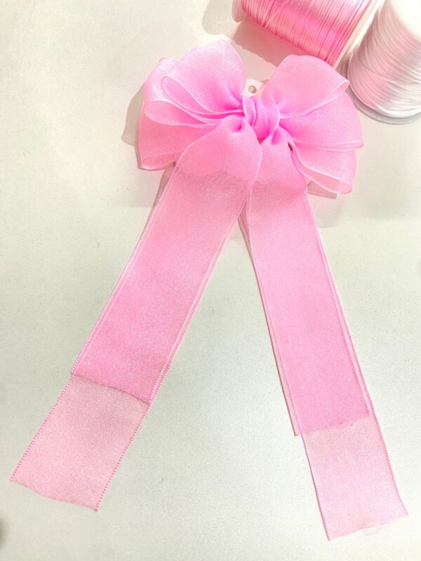 Laço Rosa com Pontas