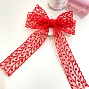 Laço Vermelho com Pontas