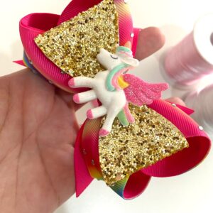 Tiara com laço inicórnio