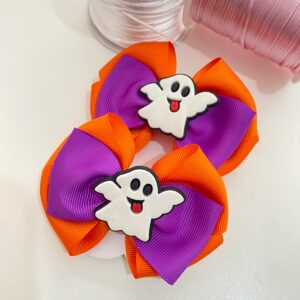 Par de laço Halloween fantasma