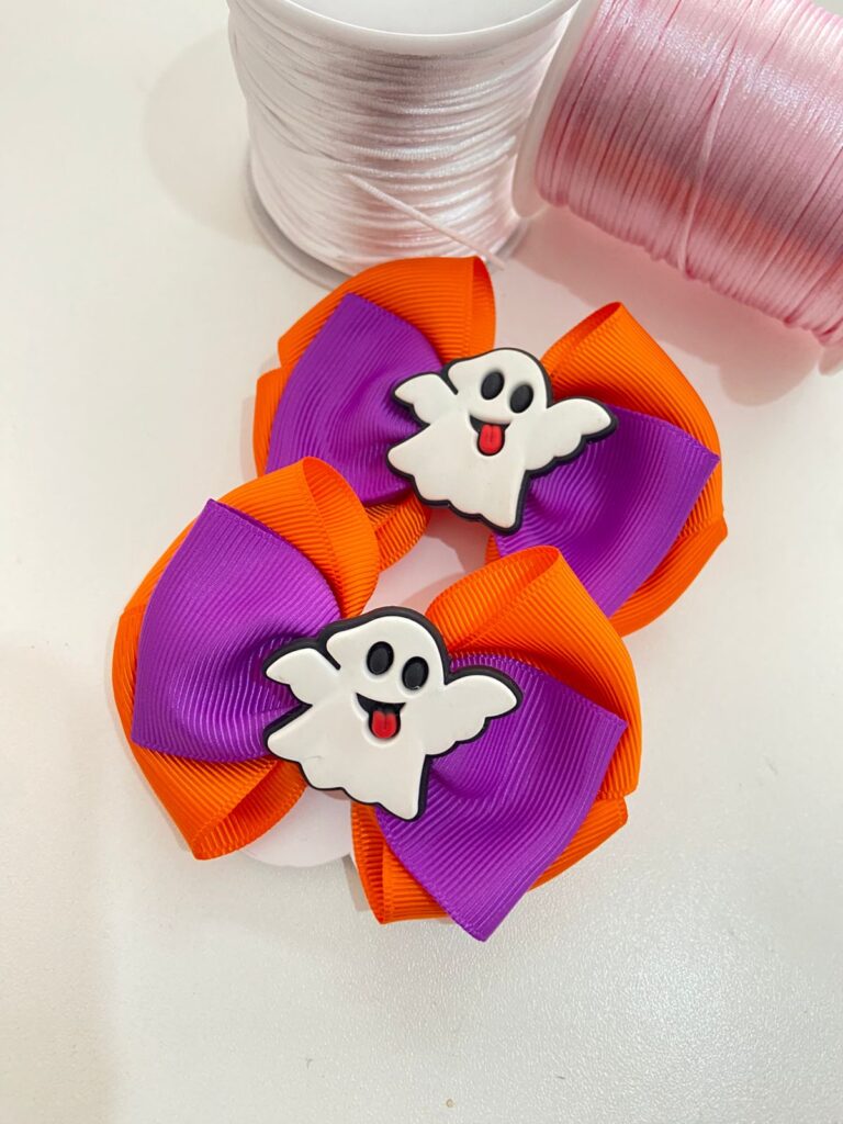 Par de laço Halloween fantasma