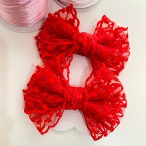 Par de Laço Vermelho