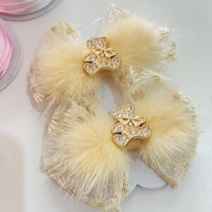 Par de Laço Urso Off-White