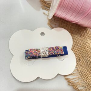 Mini Laço azul e brilho