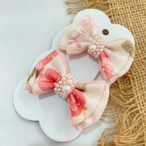 Mini Par de Laços Rosa