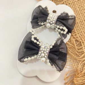 Mini Par de Laços Preto