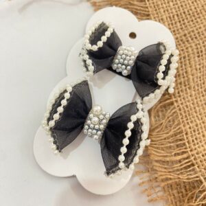 mini par de laços preto