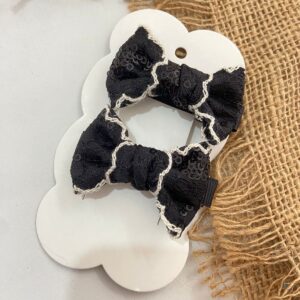 Mini Par de Laços Preto