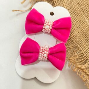 Mini Par de Laços Rosa