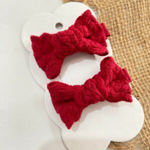 Mini Par de Laços Bordô