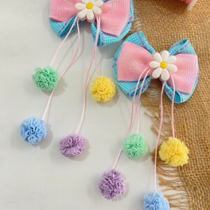 Par de Laços Colorido - Flor