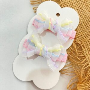 mini par de laços colorido