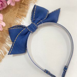 Tiara Azul com Laço em Pé