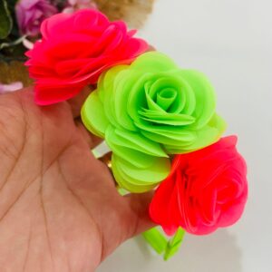 Tiara com Flores Neon