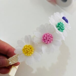 Tiara Pérolas e Flores