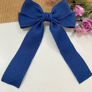 Laço com Pontas Azul Jeans