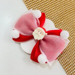 Laço vermelho e branco Papai Noel Natal