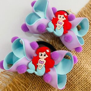 Par de Laço Sereia Ariel Colorido