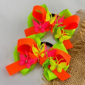 Par de Laço Borboleta Neon