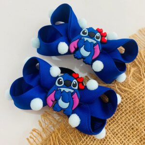 Par de Laço Stitch Azul