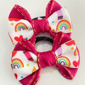 Par de Laço Escolar Rosa