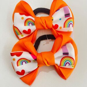 Par de Laço Escolar - Laranja