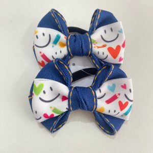 Par de Laço Escolar Azul