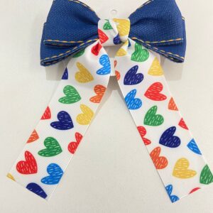 Laço Escolar com Pontas - Azul